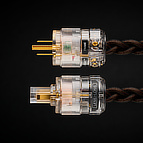 Pictured side by side, both ends of C-MARC™ <b>Prime</b> power cable. This one features the US/Japan/China wall plug.