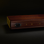 The reverse side of the <b>BlackGround 8x Speaker Base</b> features six highly polished brass banana terminals and an IEC C13 type power inlet, whose Live and Neutral legs are floating.