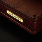 Each <b>Speaker Base</b> unit comes with a hand made ornate brass placard bearing the LessLoss insignia.