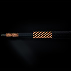 Pictured above is the inner structure of the C-MARC™ Coaxial cable. It is highly flexible and features 192 individually enameled, 0.125mm diameter copper conductors around a 100% cotton core. This copper structure is then over-braided with 100% natural, mercerized cotton fiber, then another braid of 192 enameled copper wires. On top are two layers of mercerized cotton fiber braids. No plastics throughout.