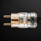 A European Schuko connector option is available at no extra cost. This is the IeGO Dreamworks model Ti2400(M) 8085CT-Gu, which features cryogenically treated 99.97% purity, gold-plated Tellurium Copper from KME in Germany. It is made according to the CEE 7/4 (German “Schuko” 16 A/250V earthed) standard. This is compatible with any wall plug in continental Europe.